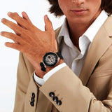 Buy Shop Maserati Stile Skeleton Chronograph Black Dial Black Silicone Strap Watch for Men - R8871642003 USA Online
