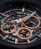 Buy Shop Maserati Stile Skeleton Chronograph Black Dial Black Silicone Strap Watch for Men - R8871642003 USA Online