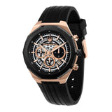 Buy Shop Maserati Stile Skeleton Chronograph Black Dial Black Silicone Strap Watch for Men - R8871642003 USA Online