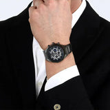 Buy Shop Maserati Stile Skeleton Chronograph Blue Dial Grey Steel Strap Watch for Men - R8873642012 USA Online