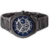 Buy Shop Maserati Stile Skeleton Chronograph Blue Dial Grey Steel Strap Watch for Men - R8873642012 USA Online