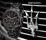 Buy Shop Maserati Successo 44mm Black Dial Black Steel Strap Watch For Men - R8873621014 USA Online