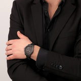 Buy Shop Maserati Successo 44mm Black Dial Black Steel Strap Watch For Men - R8873621014 USA Online