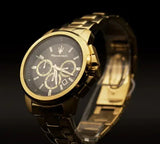 Buy Shop Maserati Successo 44mm Black Dial Gold Stainless Steel Strap Watch For Men - R8873621013 USA Online
