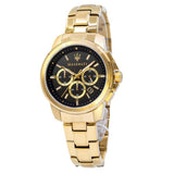 Buy Shop Maserati Successo 44mm Black Dial Gold Stainless Steel Strap Watch For Men - R8873621013 USA Online
