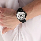 Buy Shop Maserati Successo 44mm White Dial Black Silicone Strap Watch For Men - R8871621010 USA Online