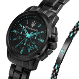 Buy Shop Maserati Successo Aqua Edition Black Dial Stainless Steel Strap Watch For Men - R8873644003 USA Online