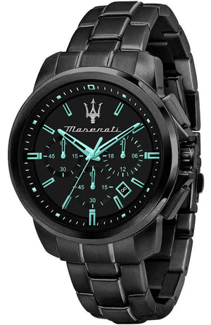 Buy Shop Maserati Successo Aqua Edition Black Dial Stainless Steel Strap Watch For Men - R8873644003 USA Online