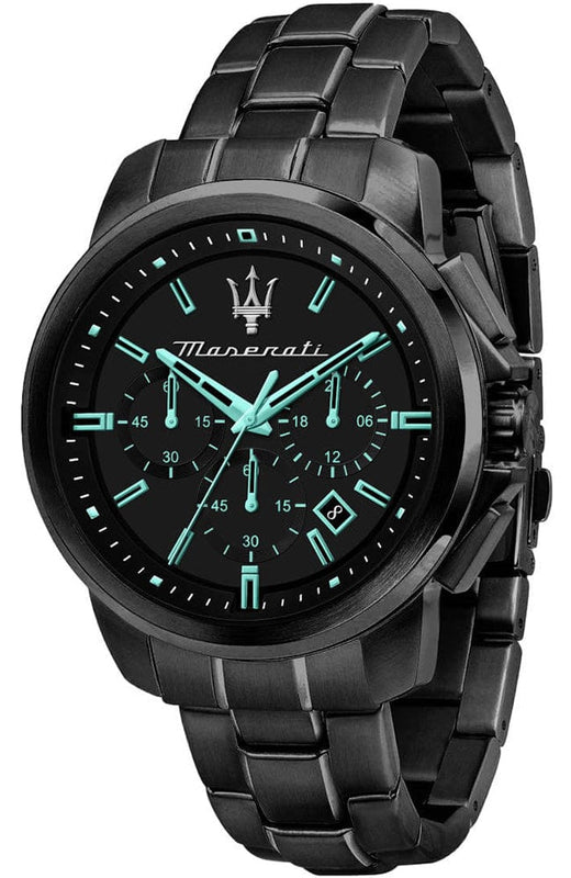 Buy Shop Maserati Successo Aqua Edition Black Dial Stainless Steel Strap Watch For Men - R8873644003 USA Online