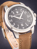 Buy Shop Maserati Successo Black Dial Beige Leather Strap Watch For Men - R8851121004 USA Online