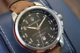 Buy Shop Maserati Successo Black Dial Beige Leather Strap Watch For Men - R8851121004 USA Online