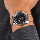 Buy Shop Maserati Successo Black Dial Beige Leather Strap Watch For Men - R8851121004 USA Online
