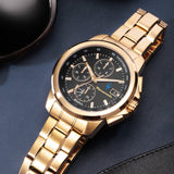 Buy Shop Maserati Successo Black Dial Gold Stainless Steel Watch For Men - R8873645002 USA Online