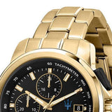 Buy Shop Maserati Successo Black Dial Gold Stainless Steel Watch For Men - R8873645002 USA Online