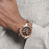 Buy Shop Maserati Successo Brown Dial Brown Leather Strap Watch For Men - R8871621004 USA Online