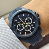 Buy Shop Maserati Successo Chronograph Blue Dial Blue Rubber Strap Watch for Men - R8871621044 USA Online