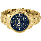Buy Shop Maserati Successo Chronograph Blue Dial Gold Steel Strap Watch For Men - R8873621021 USA Online