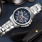 Buy Shop Maserati Successo Chronograph Blue Dial Silver Steel Strap Watch for Men - R8873621037 USA Online