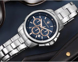 Buy Shop Maserati Successo Chronograph Blue Dial Silver Steel Strap Watch for Men - R8873621037 USA Online