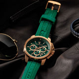 Buy Shop Maserati Successo Chronograph Green Dial Green Silicone Strap Watch for Men - R8871621038 USA Online