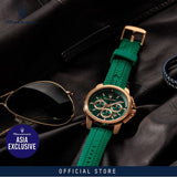 Buy Shop Maserati Successo Chronograph Green Dial Green Silicone Strap Watch for Men - R8871621038 USA Online