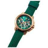 Buy Shop Maserati Successo Chronograph Green Dial Green Silicone Strap Watch for Men - R8871621038 USA Online