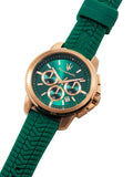 Buy Shop Maserati Successo Chronograph Green Dial Green Silicone Strap Watch for Men - R8871621038 USA Online