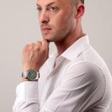 Buy Shop Maserati Successo Chronograph Green Dial Silver Steel Strap Watch For Men - R8873621017 USA Online