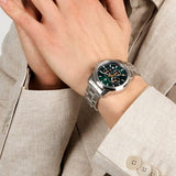 Buy Shop Maserati Successo Chronograph Green Dial Silver Steel Strap Watch for Men - R8873621043 USA Online