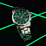 Buy Shop Maserati Successo Chronograph Green Dial Silver Steel Strap Watch for Men - R8873621043 USA Online