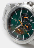 Buy Shop Maserati Successo Chronograph Green Dial Silver Steel Strap Watch for Men - R8873621043 USA Online