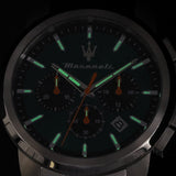 Buy Shop Maserati Successo Chronograph Green Dial Silver Steel Strap Watch for Men - R8873621043 USA Online