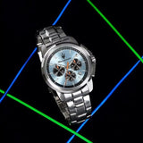 Buy Shop Maserati Successo Chronograph Ice Blue Dial Silver Steel Strap Watch for Men - R8873621044 USA Online