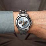 Buy Shop Maserati Successo Chronograph Ice Blue Dial Silver Steel Strap Watch for Men - R8873621044 USA Online