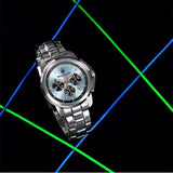 Buy Shop Maserati Successo Chronograph Ice Blue Dial Silver Steel Strap Watch for Men - R8873621044 USA Online