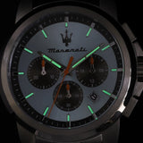 Buy Shop Maserati Successo Chronograph Ice Blue Dial Silver Steel Strap Watch for Men - R8873621044 USA Online