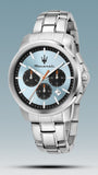 Buy Shop Maserati Successo Chronograph Ice Blue Dial Silver Steel Strap Watch for Men - R8873621044 USA Online