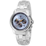 Buy Shop Maserati Successo Chronograph Ice Blue Dial Silver Steel Strap Watch for Men - R8873621044 USA Online