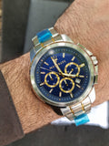 Buy Shop Maserati Successo Chronograph Quartz Blue Dial Silver Steel Strap Watch For Men - R8873621016 USA Online