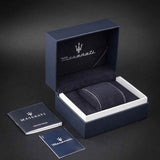 Buy Shop Maserati Successo Chronograph Silver Dial Blue Silicone Strap Watch for Men - R8871621042 USA Online