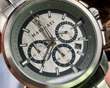 Buy Shop Maserati Successo Chronograph Silver Dial Silver Steel Strap Watch For Men - R8873621006 USA Online