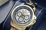 Buy Shop Maserati Successo Chronograph Silver Dial Silver Steel Strap Watch For Men - R8873621006 USA Online