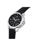 Buy Shop Maserati Successo Chronoraph Black Dial Black Silicon Strap Watch For Men - R8871621014 USA Online