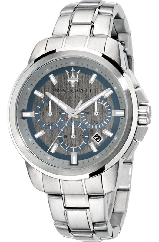 Buy Shop Maserati Successo Chronograph Silver Dial Silver Steel Strap Watch For Men - R8873621006 USA Online