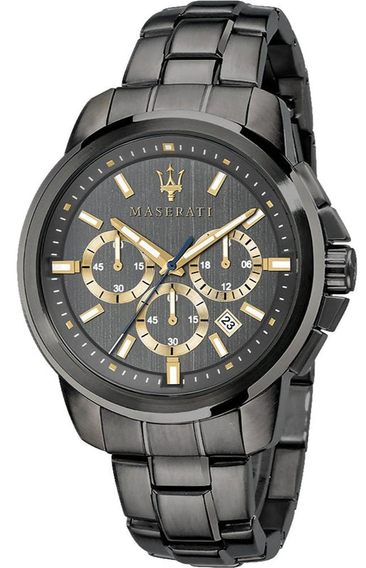 Buy Shop Maserati Successo Chronograph Gray Dial Gray Steel Strap Watch For Men - R8873621007 USA Online
