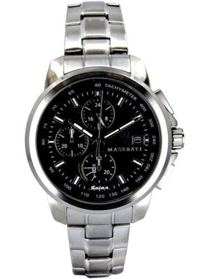 Buy Shop Maserati Successo Solar Edition Black Dial Silver Steel Strap Watch For Men - R8873645003 USA Online