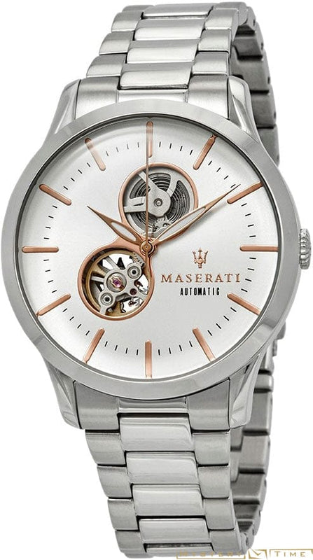 Buy Shop Maserati Tradizione Automatic White Dial Stainless Steel Watch For Men - R8823125001 USA Online