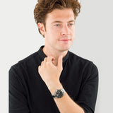 Buy Shop Maserati Tradizione Black Dial Silver Steel Strap Watch For Men - R8853125002 USA Online