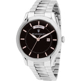 Buy Shop Maserati Tradizione Black Dial Silver Steel Strap Watch For Men - R8853125002 USA Online