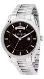 Buy Shop Maserati Tradizione Black Dial Silver Steel Strap Watch For Men - R8853125002 USA Online